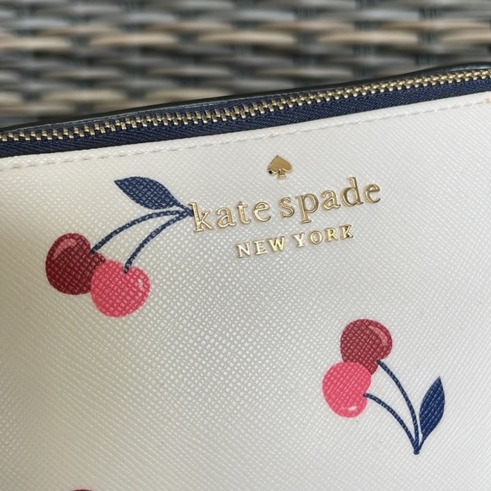 Kate Spade Dancing Cherrie Small Cosmetic Case Cream Multi - Picture 7 of 15